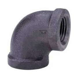 1 In. Black Malleable 90 Degree Elbow 150 PSI Lead Free