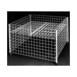 48" Square Grid Dump Bin - Semi-Gloss Black