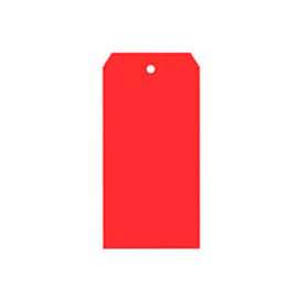 Shipping Tags, #5, 2-3/8"L x 4-3/4"W, Red, 1000/Pack