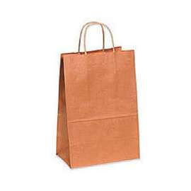 Global Industrial Paper Shopping Bags, 5-1/2"W x 3-1/4"D x 8-3/8"H, Kraft, 250/Pack
