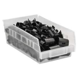 Plastic Nesting Storage Shelf Bin QSB102CL 6-5/8"W x 11-5/8"D x 4"H Clear