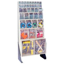 Quantum Tip Out Bin Floor Stand QFS148-38- Single Sided 48" H White