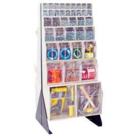 Quantum Tip Out Bin Floor Stand QFS248-76- Double Sided 48" H Gray