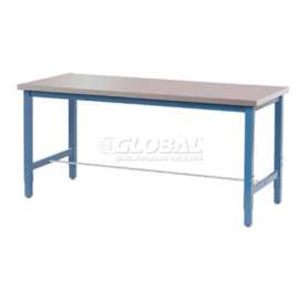 Global Industrial 72x30 Adj. Height Workbench Square Tube Leg, Stainless Steel Square Edge BL