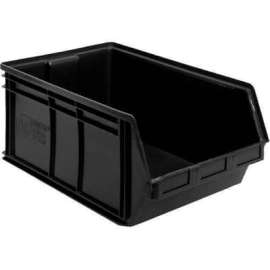 Quantum Plastic Magnum Stacking Bin, 18"W x 20"D x 12"H, Black