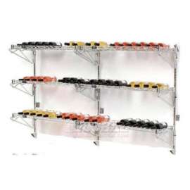 Wine Bottle Rack - Double Wide 6 Shelf Wall Mount 54 Bottle 72"W x 14"D x 34"H
