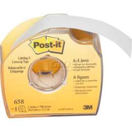 Post-it Labeling and Cover-Up Tape 658, 1" x 700", 1 Roll
