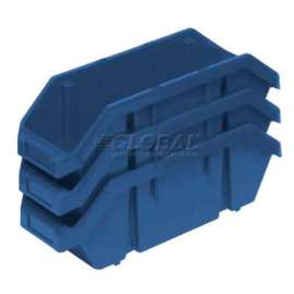 Quantum Plastic Quickpick Double Hopper Bin, 9-1/4"W x 14"D x 6-1/2"H, Blue