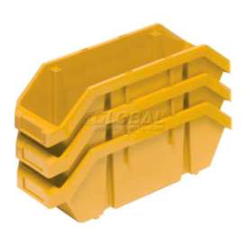 Quantum Plastic Quickpick Double Hopper Bin, 6-5/8"W x 12-1/2"D x 5"H, Yellow