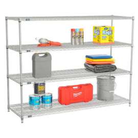 Nexel Shelving Wire Shelving Starter Unit, 72"W x 30"D x 54"H