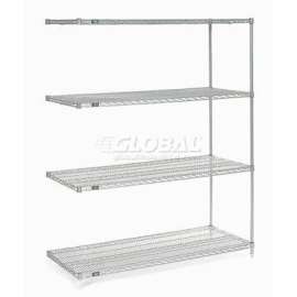 Nexel Shelving Wire Shelving Add-On Unit, 60"W x 36"D x 74"H