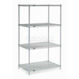 Nexel Shelving Wire Shelving Starter Unit, 60"W x 36"D x 86"H