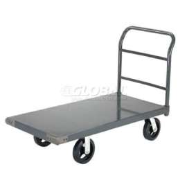 Global Industrial Steel Deck Platform Truck 60 x 30 2400 Lb. Capacity 8" Rubber Casters