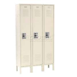 Global Industrial Infinity 1-Tier 3 Door Locker, 12"Wx18"Dx60"H, Tan, Assembled