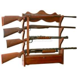 American Furniture Classics 840 Wood Gun Wall Rack, 4 Long Guns