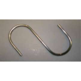 S Hook, 3" L, Metal, Chrome