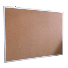 Balt Natural Cork Tackboard - Aluminum Trim - 60"W x 48"H