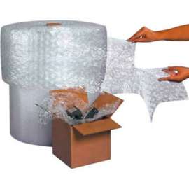 Perforated Air Bubble Roll, 12"W x 375'L x 5/16" Thick, Clear, 4/Pack