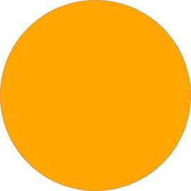 3/4" Dia. Round Removable Paper Labels, Fluorescent Orange, Roll of 500