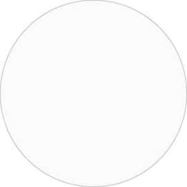 1" Dia. Round Removable Paper Labels, Clear, Roll of 500