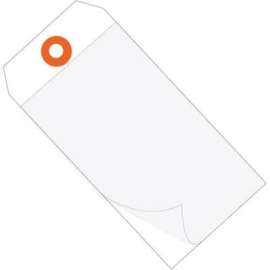 Global Industrial Self Laminating Tag #8 6-1/4"L x 3-1/8"W, White, 100/Pack