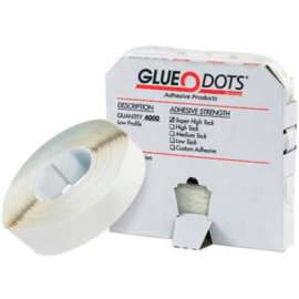 1/2" - Medium Tack Glue Dots - Low Profile