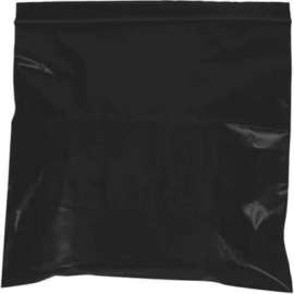 Global Industrial Reclosable Poly Bags, 2"W x 3"L, 2 Mil, Black, 1000/Pack