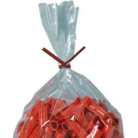 Global Industrial Paper Twist Ties, 4"L x 5/32"W, Red, 2000/Pack