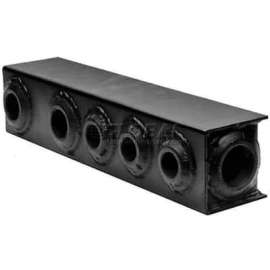 Buyers Return Line Manifold Manifold, RM10, (3) 3/4" NPT, (2) 1" NPT, (1) 1-1/4" NPT, 14-1/2"L