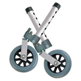 Drive Medical 10115 5" Swivel Walker Wheels with Lock, 1 Pair