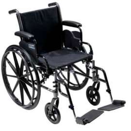 20" Cruiser III Wheelchair, Flip Back Detachable Desk Arms, Swing-away Footrests