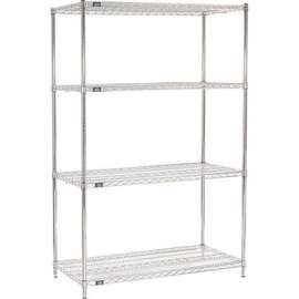 Nexel ESD, 4 Tier, Wire Shelving Starter Unit, 24"W x 18"D x 63"H
