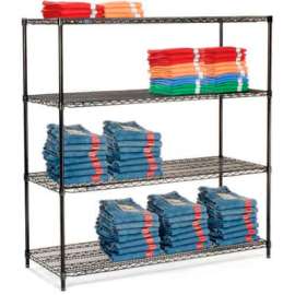 Nexel Shelving Wire Shelving Starter Unit, 54"W x 24"D x 74"H