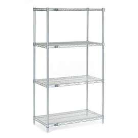 Nexel Shelving Wire Shelving Starter Unit, 60"W x 21"D x 74"H