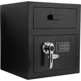 Barska Standard Keypad Depository Safe AX11932 - 13-3/4"W x 13-3/4"D x 16"H, Black