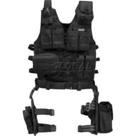 Barska Loaded Gear VX-100 Tactical Vest and Leg Platform, 22"L x 38-50"W