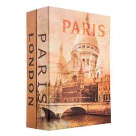 Barska Paris & London Dual Book Lock Box With Keyed Lock CB12470 10-1/2" x 7-1/2" x 3-1/2"