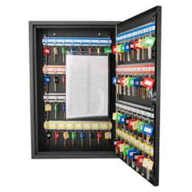 Barska Key Safe With Keyed Lock CB12486 - 64 Key Cap. 12" x 3-1/4" x 18" x Black