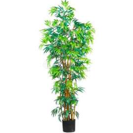 Nearly Natural 6' Curved Bamboo Silk Tree