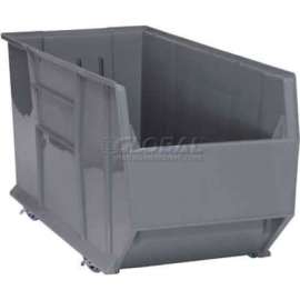Quantum Mobile Plastic Rack Bin, 16-1/2"W x 41-7/8"D x 17-1/2"H, Gray