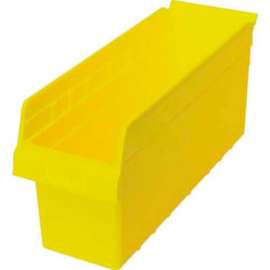Plastic Nesting Storage Shelf Bin QSB804 6-5/8"W x 17-7/8"D x 8"H Yellow