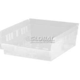 Plastic Nesting Storage Shelf Bin QSB809 11-1/8"W x 11-5/8"D x 8"H Clear