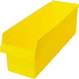 Plastic Nesting Storage Shelf Bin QSB814 8-3/8"W x 23-5/8"D x 8"H Yellow