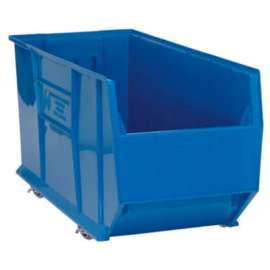 Quantum Mobile Hulk Plastic Stacking Bin, 23-7/8"W x 35-7/8"D x 17-1/2"H, Blue
