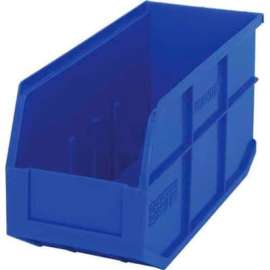 Quantum Plastic Stacking and Hanging Shelf Bin SSB441 6"W x 14"D x 7"H, Blue