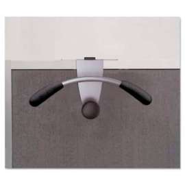 Alba PMMOUSPART Over-The Panel Garment Partition Valet, Silver/Black, 15 1/2 x 6 x 7 1/2