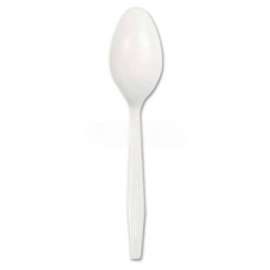 Boardwalk BWKSPOONBX, Teaspoons, Polystyrene, White, 100/Box