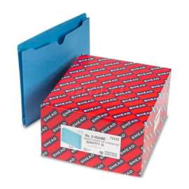 Smead File Jackets, 2-Ply Tab and 2" Accordion Expansion, Letter, 11 Pt, Blue, 50/Box
