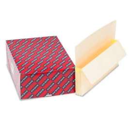 Smead 3-1/2" Accordion Expansion End Tab File Pocket, Straight Tab, Lgl, Manila, 25/Bx