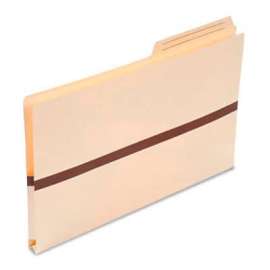 Smead 1" Accordion Expansion File Pockets, 2/5 Tab, Legal, Manila